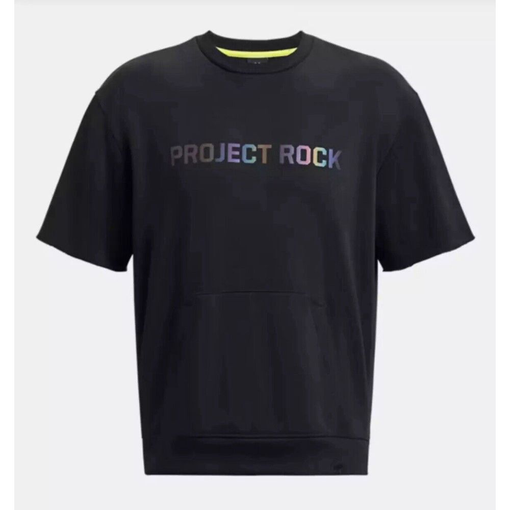 Under Armour Men's Project Rock Heavyweight Terry Crew M 1380155-001 MSRP $80